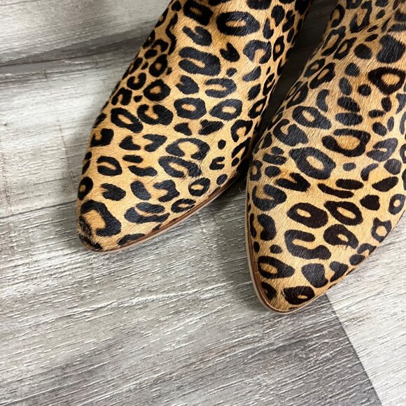 Frye & Co Maley Leopard Stacked Block Heel Ankle Boots Women’s Size 7.5 - Picture 3 of 8